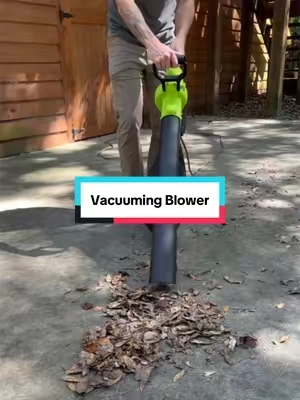 This blower sucks…. And blows and mulches too! #tiktokshopstockup #fall #leafcleanup #lawncare #leafblower 