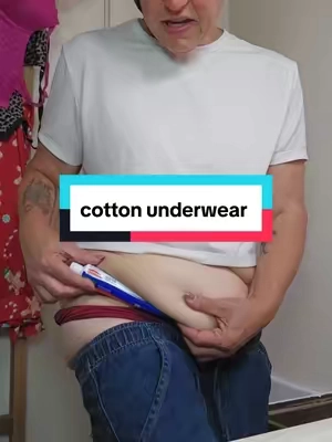 Im 140# normally a size 8 in pants wearing size medium.  #underwear #cottonunderwear #apronbellyapproved #womensunderwear #cottonclothing 