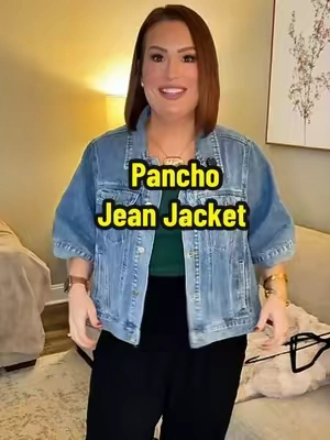 Oh my gosh!!! A Pancho style Jean jacket?!  I’m all the way here for this!! It is oversized though and you can size down!! 😍 @Tankaneo Fashion #denimjacket #jeanjacket #pancho #tankaneo #ttsacl 