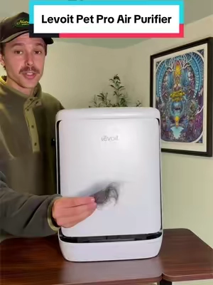 The new Levoit Pet Pro does… what?? #airpurifier #petairpurifier #levoit #petessentials #doghairremoval 