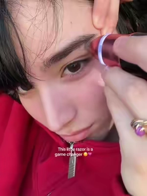 The bangs were getting a little too long and bothering me, so I accidentally took off a little bit of my eyebrow 😭 But I already have experience with this machine, and it’s honestly my favorite 🥹💗 #fyp #tiktokshop  