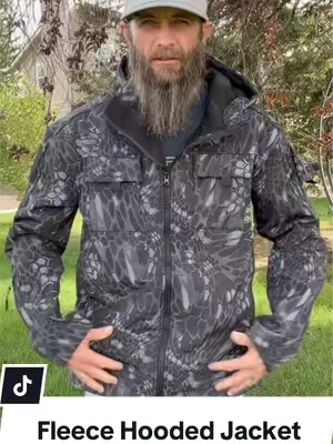 I had to go back for the dark camo! This hooded fleece jacket is comfortable, loaded with pockets, and perfect for cooler weather. #MensJacket #CamoJacket #OutdoorGear #MensStyle #FallGear