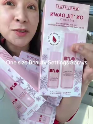 One size beauty setting spray gift set for the holiday !!!#onesizebeauty #onesizesettingspray holiday!! #tiktokshopfalldealsforyou #settingspray