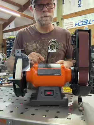 VEVOR 8-Inch Bench Grinder & 2x28-Inch Belt Sander Combo - 2.5A Steady Power Induction Motor, 3600 RPM, 60-Grit Sandpaper, Steady Non-Slip Pads, Protective Shield, LED Lights, Dust-Vac Port, Efficient & Stable Sanding, Blades/Axes Sharpening, Metals Work.   #benchgrinder #garage #tools #tiktokshopfalldealsforyou #tiktokshopcreatorpicks @VEVOR Automotive Store 