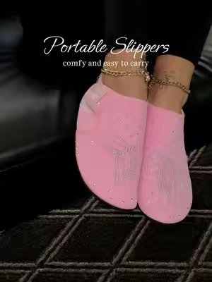 The cutest pink portable shoes.🩷🎀#tiktokshopstockup #tiktokshopfalldealsforyou #pink #pinkshoes #girlythings 