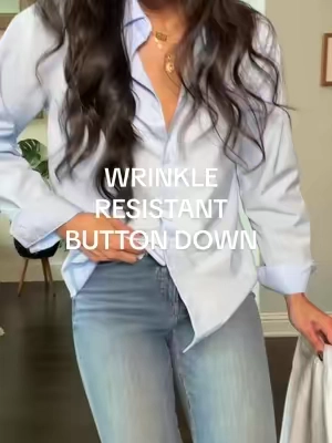 The perfect everyday button down 🤍 Wrinkle-free, soft, breathable and polished without the high-maintenance ironing. This classic women’s button down comes in an affordable 2-pack—perfect for work outfits, office wear or an elevated everyday look. #buttondownshirt #WorkwearForWomen #restock #WrinkleFreeShirt #classicstyle 