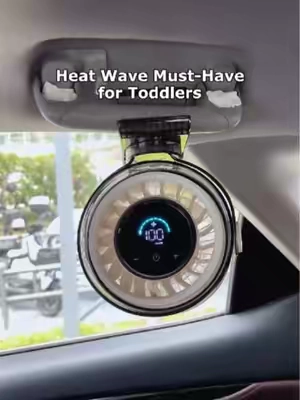 Now I turn on the fan before I even put the baby in the car 😎🚗💨#Coolhill #Fan #Portablefan #TiktokMadeMeBuyIt #SummerMustHave 