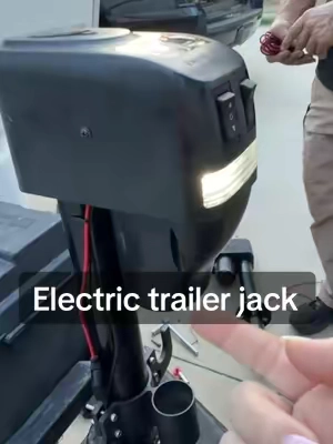 Electric trailer jack = no more cranking your camper by hand. Easy setup, less effort, and one upgrade you’ll appreciate every camping trip. #CamperLife #RVAccessories #CampingGear #TrailerJack #RVLife 