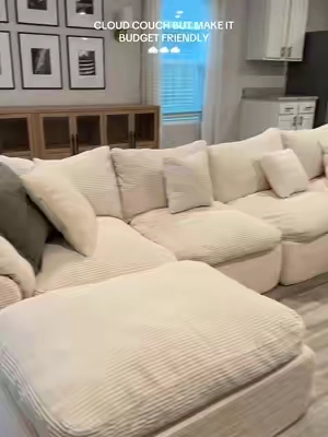 Obsessed with how big & comfy this is !! #couch #cloudcouch #Home #livingroom #livingroomdecor