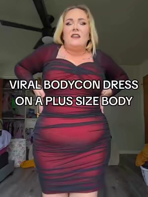 model pics are always deceiving...  #plussizedress #bodycondress #datenightoutfit #nightoutoutfit #falldresses 