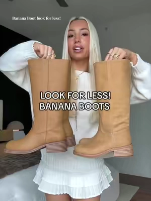 My Fall Pinterest board is coming to life, and I didn’t have to spend hundreds of dollars to get it!! 🍂🍂 #boots #bananaboots #kneeboots #widecalfboots #falloutfits 