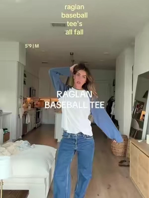 Obsessed w raglan baseball tee's rn