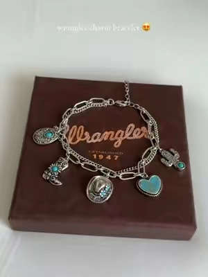 the prettiest western bracelet 🫶 #wrangler #bracelet #westernjewelry #western #jewelry 