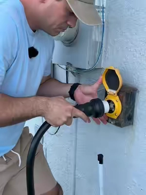 Confección de generador de corriente para toda la casa #generador #backuppower #respaldodeenergía #florida #cable 