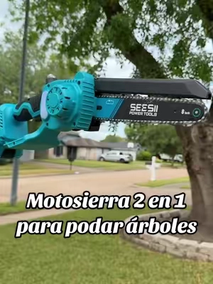 Motosierra con 2 baterías, extensible para podar árboles #motosierra #podadora #blackfriday #regalo #tiktokshopfalldealsforyou 