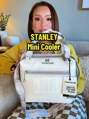 Couch chat time! 🛋️ Let’s talk about another Christmas gift idea!  This is the mini 10 can cooler from @Stanley 1913 and you can use it for SO many different things! And the saying “buy nice or buy twice” rings so true here! 😍 #stanleycooler #minicooler #lunchbox #giftidea #stanley 