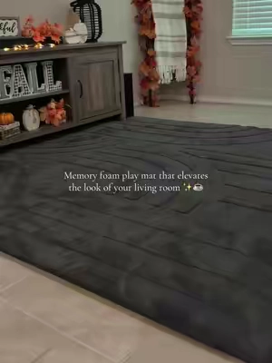 A play mat that actually elevates the look of your living room! ✨ #playmat #memoryfoam #huloosleep 