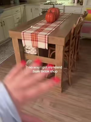 This kitchen island is a show stopper. My favorite tiktok shop find! #kitchenisland #kitchendesign #kitchendecor #tiktokshopfalldealsforyou 