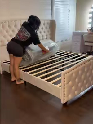 New mattresss ✨ #coolingmattress #kingbed #mattress #mattressinabox #bedroom 