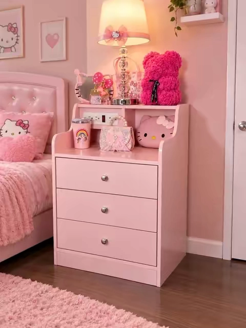 La mesita más bonita para tu Girl 🎀#parati #pinknightstand #mesitasdenoche #blackfriday 