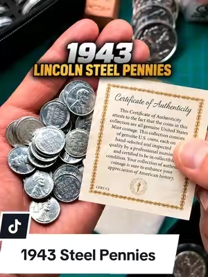 A piece of American history 🇺🇸 This banker’s bag of 1943 Lincoln Steel Pennies is such a cool addition to any coin collection!  #LincolnPenny #SteelPenny #CoinCollecting #coincollecting #Collectibles 