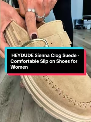 101  HEYDUDE Sienna Clog Suede - Comfortable Slip on Shoes for Women @@HeyDude##TiktokShopCreatorPicks##TiktokShopFallDealsForYou##TiktokShopBlackFriday