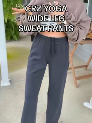 Comfort!!!! @CRZ YOGA 👏🏻👏🏻👏🏻 #sweats #sweatpants #widelegpants #crzyoga #activewear 