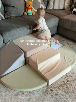 We have had these since he was 7 months old and now he’s 1 and still loves them 😅✨ #climbingblocks #softplay #indoorplayground 