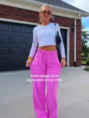 & tall girl friendly!! 🤩🩷👟#widelegsweatpants #fallmusthave #gapsweatpants #loungewear #falldealsforyou 