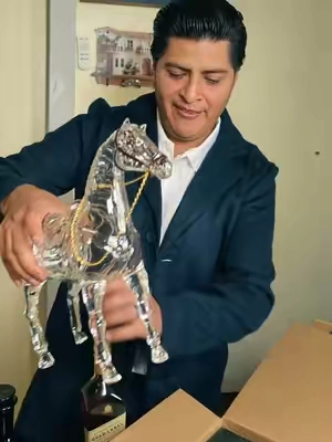 este caballito puede ser una de tus mejores colecciones para tus bebidas. 😮 #bottle #collection #fancy #hourse #liquor 