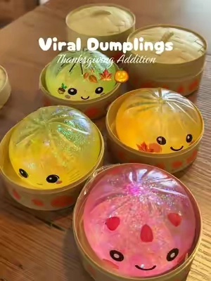 These are the cutest dumplings! #viraldumplings #squishytoy 
