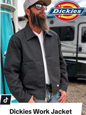 Classic Dickies style that never goes out of season. The Unlined Eisenhower Jacket has that clean, timeless workwear look and an easy relaxed fit. #Dickies #EisenhowerJacket #MensStyle #Workwear #TikTokShop