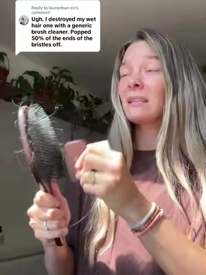 Replying to @laurenbarr.co I’m so sorry about your brush 😭 #hairbrushcleaner #hairbrush #burbur 
