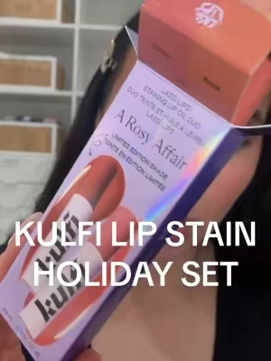 Limited edition exclusive kulfi lip shade in their new holiday set!! Perfect duo for gifts or a little treat yourself moment! @Kulfi Beauty  #kulfi #kulfibeauty #lipstain #holidaygiftguide #holidaygiftideas 