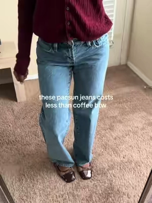 since when are pacsun jeans this cheap??!! #pacsunjeans #lowrisebaggyjeans #falljeans #lowrisejeans 