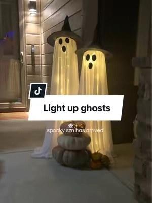 Add to your Halloween decor with these cutie light up ghosts! 👻✨🍂 #halloweendecor #tiktokshopfalldealsforyou #tiktokshopcreatorpicks #falldecor #porchdecor 