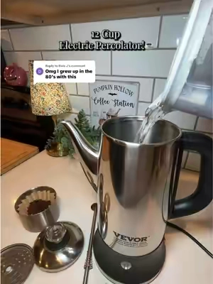 Replying to @Dale J makes the smoothest coffee!☕️ #percolator #percolatorcoffee #1980nostalgia #nostalgiacoffee 