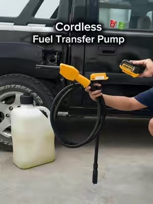 This Cordless Fuel Transfer Pump Makes Refueling Simpler 🔋⛽️💪#ecarke #fuelpump #gaspump #dewalt #milwaukee 