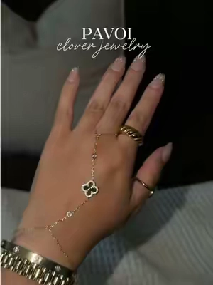 SO CUTE 😍 14k gold plated & hypoallergenic ✨✨ #pavoi #goldplatedjewelry #cloverjewelry #goldjewelry #giftideaforher @PAVOI 