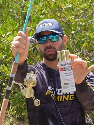 Friday afternoon thoughts… Ryan spray painted his rod gold to match the Van Staal. Fully committed. Now we need the right braid to finish the look. What color are you thinking? Drop it below. #BUILTFORTHEMOMENT #BEYONDBRAID