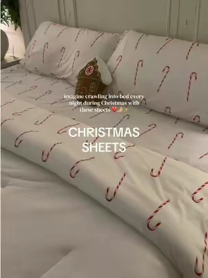 okay but imagine climbing into these every night during Christmas 🎄🤍 so cozy, so cute, and definitely the kind that won’t stay in stock once everyone starts decorating! #ChristmasSheets #ChristmasBedding #CozyChristmas #CozyBed #Bedding @CGK Linens 