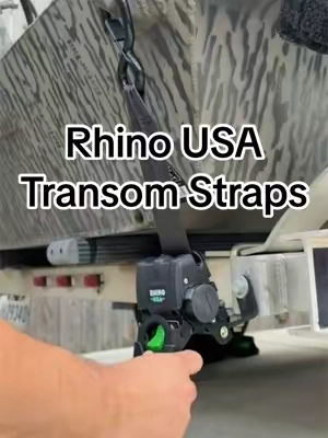 Rhino USA retractable transom straps make securing your boat at the launch faster and easier. #RhinoUSA #BoatTrailer #BoatAccessories #Boating #FishingGear